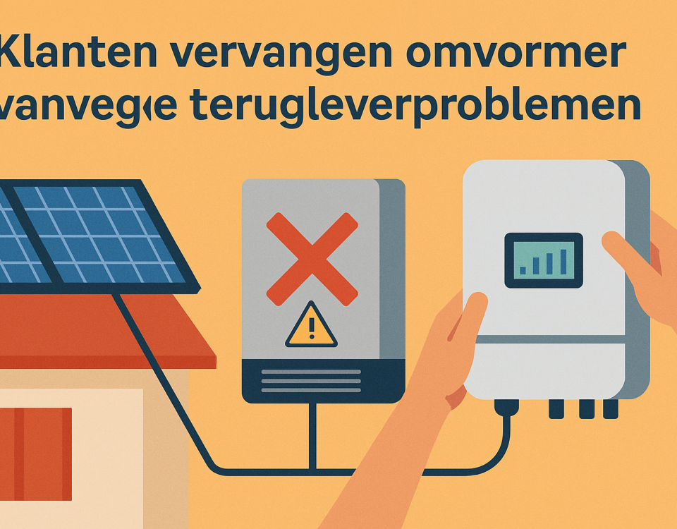 Klanten vervangen omvormer vanwege terugleverproblemen